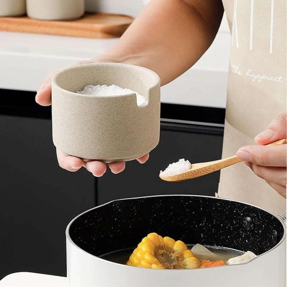 Rustic Ceramic Seasoning Jar Set by Casa & Beyond
