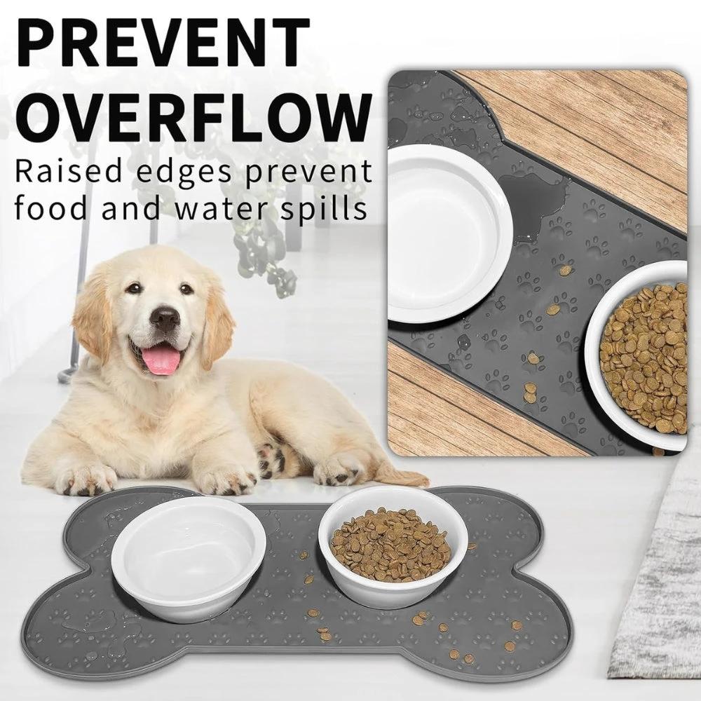 Bone-Shaped Silicone Pet Feeding Mat by Casa & Beyond