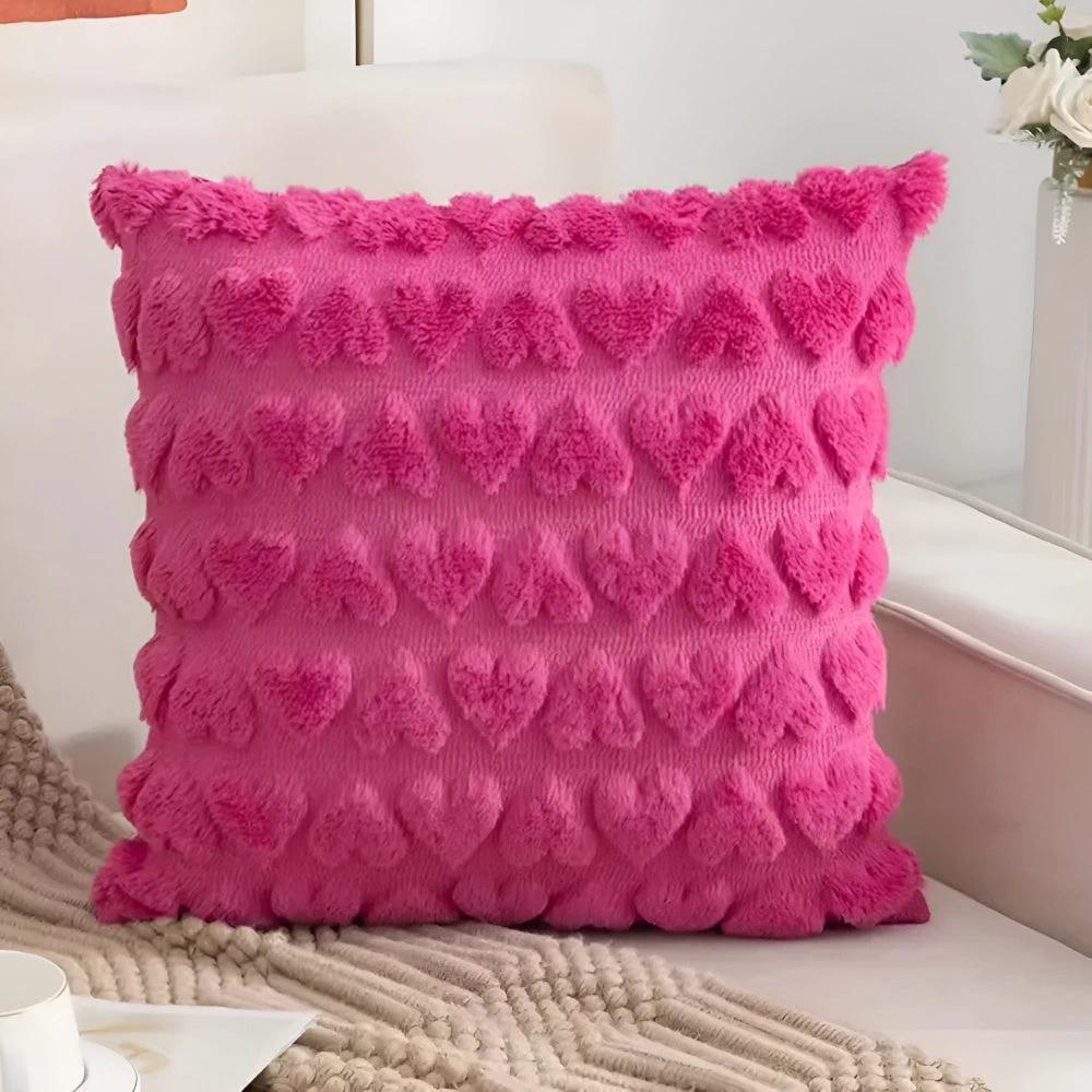 Plush Heart Cushion Cover by Casa & Beyond