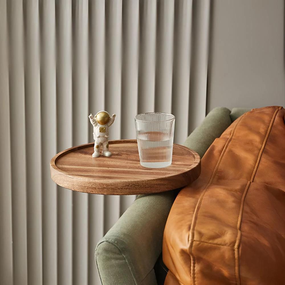 Sofa Armrest Walnut Tray by Casa & Beyond