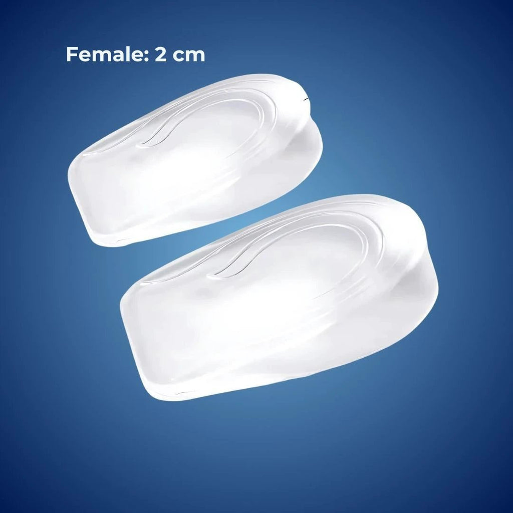 LiftComfort Silicone Gel Heel Lifting Inserts | Height Increase - Pain Relief for Plantar Fasciitis - Shock Absorption - Better Posture Bowlift by Bowlift