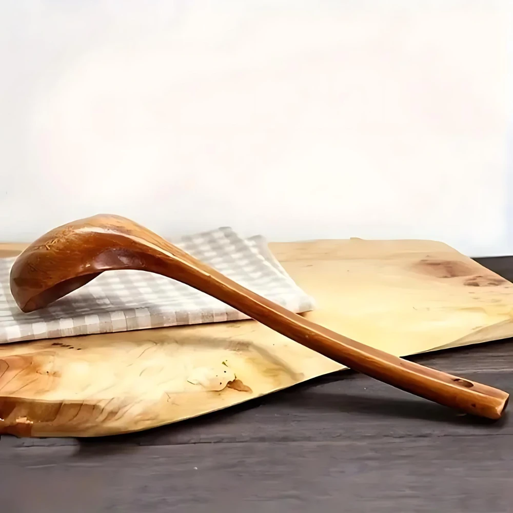 Natural Wooden Soup Spoon - 1pc by Casa & Beyond