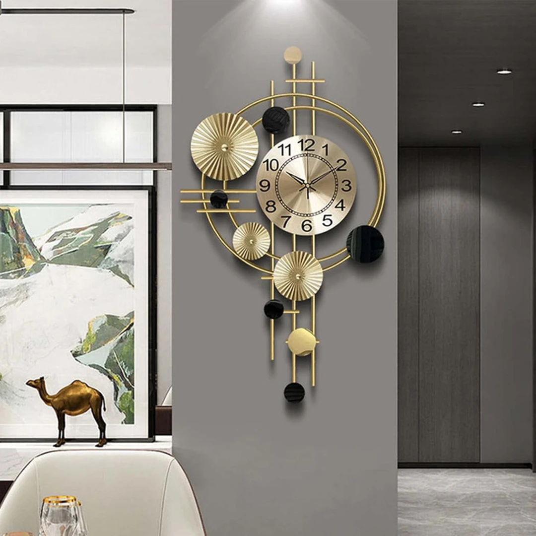 Vornix | Large Modern Wall Clock – Elegant Metal Design for Living Room or Office by BowLift