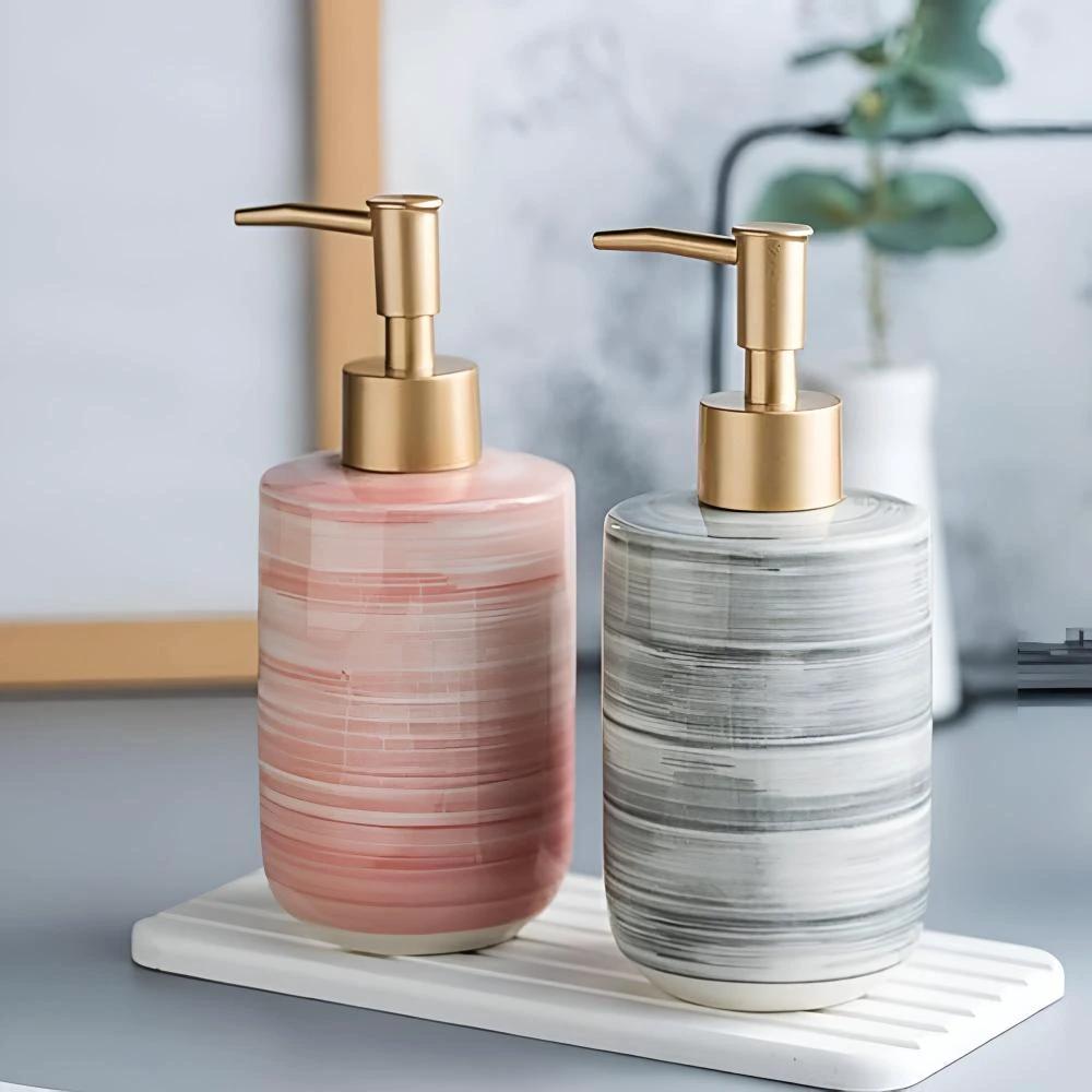 Marble Ceramic Soap Dispenser by Casa & Beyond