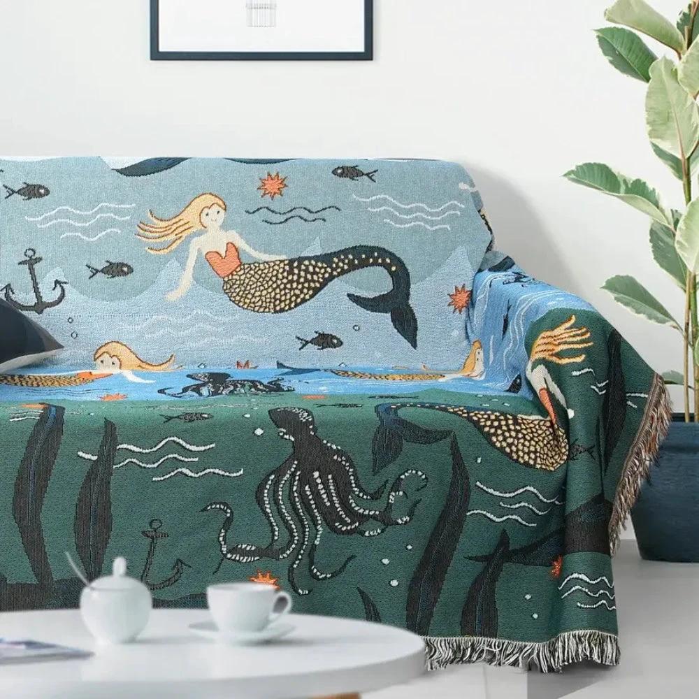 Underwater Mermaid Sofa Cover by Casa & Beyond