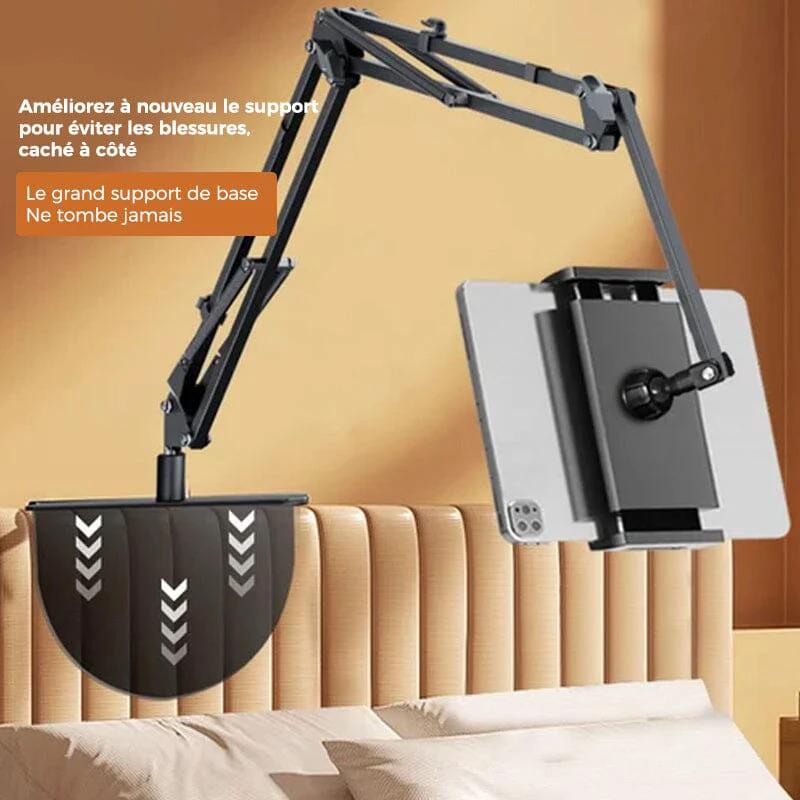 Hidden, extendable table tablet and phone holder by Bowlift