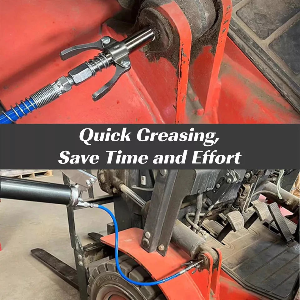 High-Pressure Grease Coupler - Heavy-Duty Fittings Adapter for Grease Guns, Fast Lock and Release Nozzles (Universal Fit) Bowlift by Bowlift