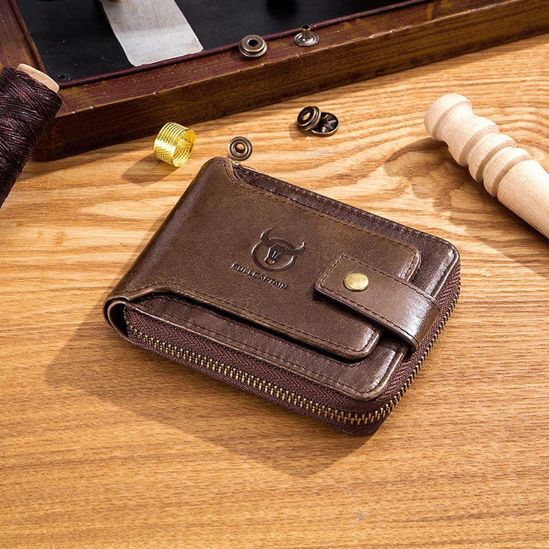 Multifunctional Anti-RFID Leather Wallet by Bowlift