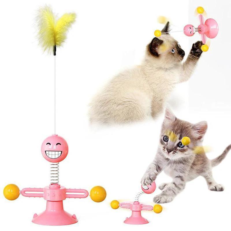 Multifunctional spinning toy for cats by Bowlift