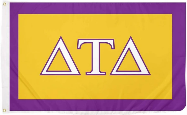 Delta Tau Delta USA Letter Fraternity Flag -3 x 5 ft Delts Banner -100% polyester-2 Metal Grommets by flagsshop