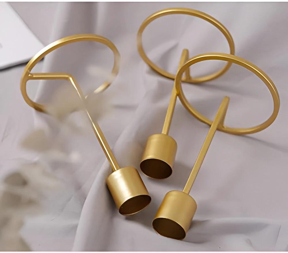 Golden Romantic Candle Holders by Casa & Beyond