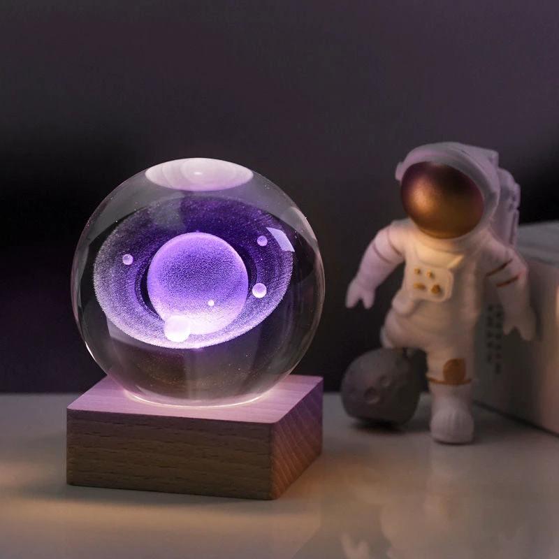 Night light Crystal ball 3D Galaxy by Bowlift