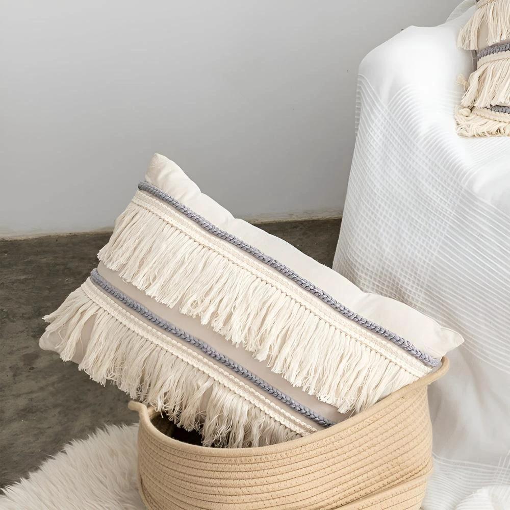 Bohemian Fringe Tassel Cushion Covers by Casa & Beyond