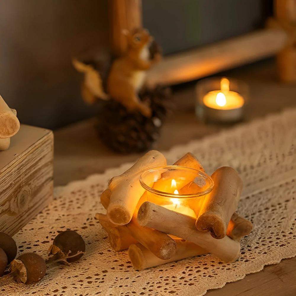 Driftwood Haven Candle Holder by Casa & Beyond