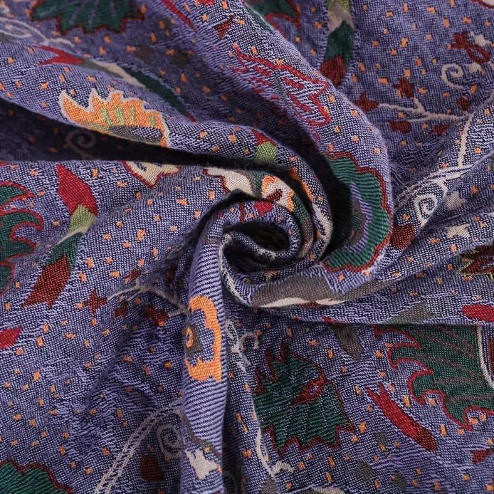 Peacock Tassel Cotton Blanket by Casa & Beyond