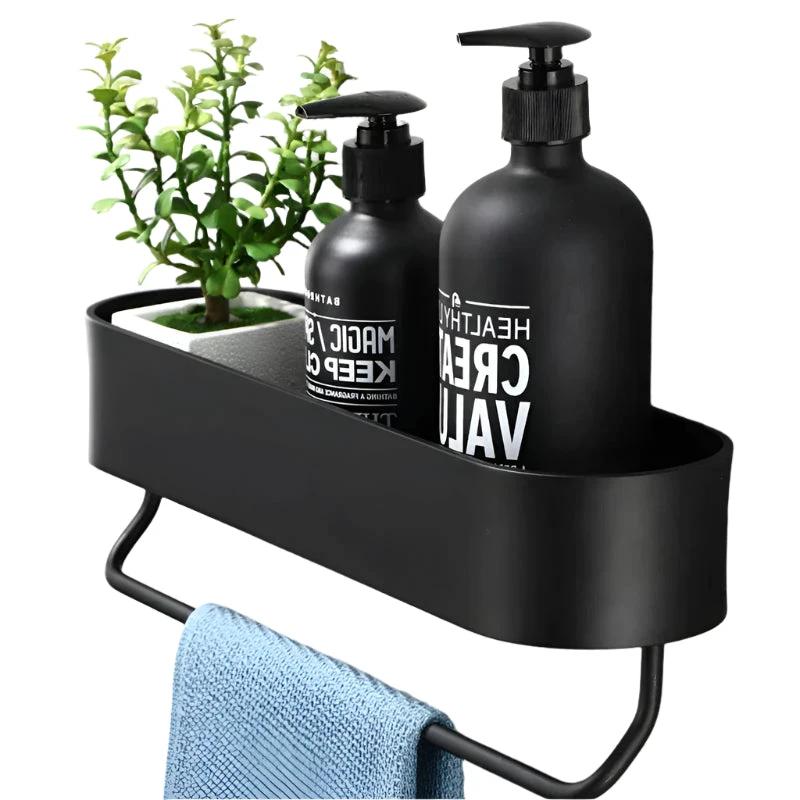 Elegant bathroom shelf with towel holder Bowlift by Bowlift