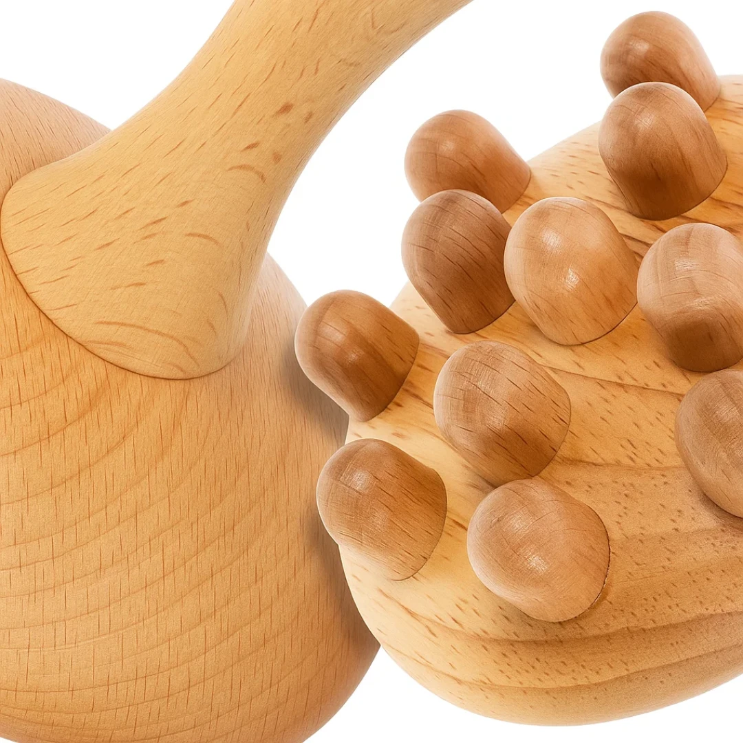 Knot-Relief Booster – Durable Beech Wood – Improves Circulation – Gentle Cellulite Care – Home Relaxation Bowlift by Bowlift