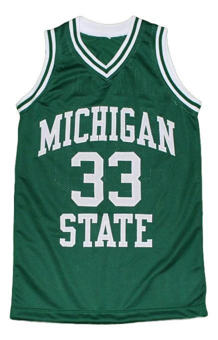 Magic Johnson Jersey #33 Michigan State Basketball Green by My store basketball