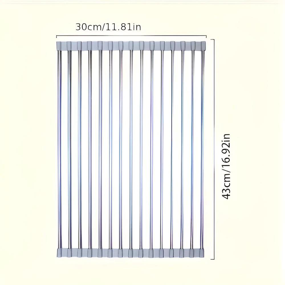 Stainless Steel Dish Drying Rolling Rack by Casa & Beyond