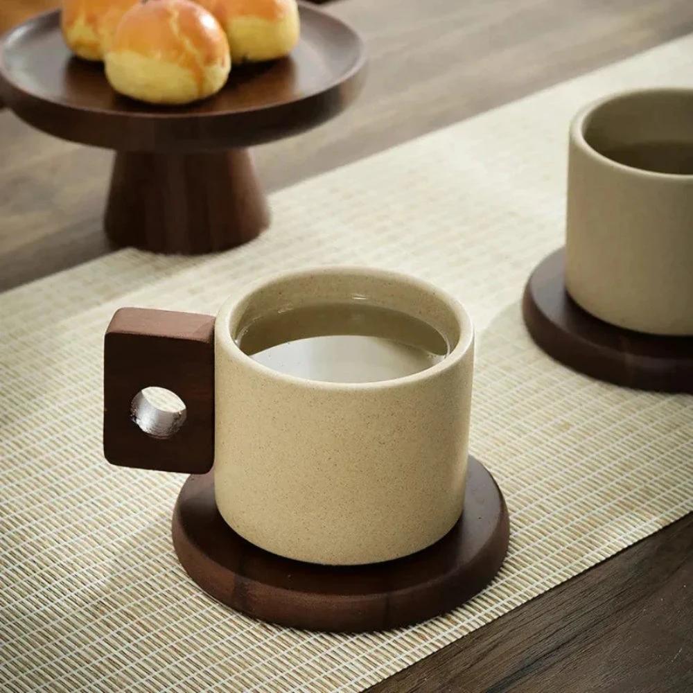 Modernist Ceramic Wooden Pallet Mug by Casa & Beyond