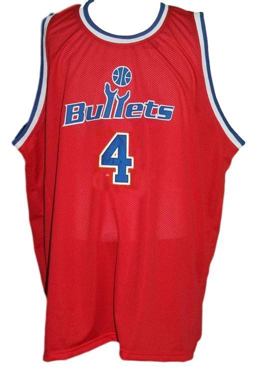Chris Webber Jersey #4 Washington Retro Basketball Sewn Red by My store basketball
