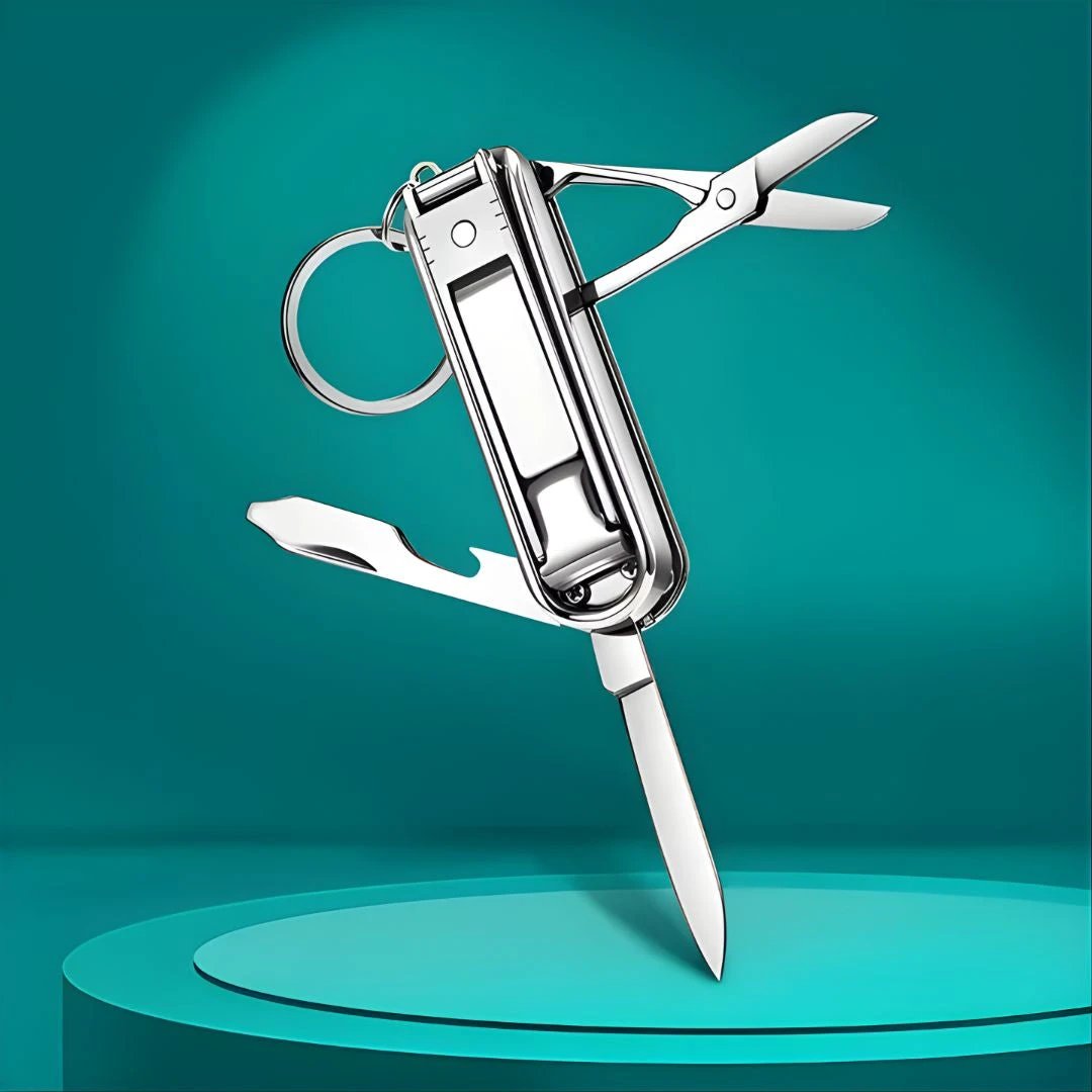 Function Nail Clipper Tool – 6-in-1 Grooming Gadget – Premium Stainless Steel – Compact Travel Carry for Busy Professionals Bowlift by Bowlift