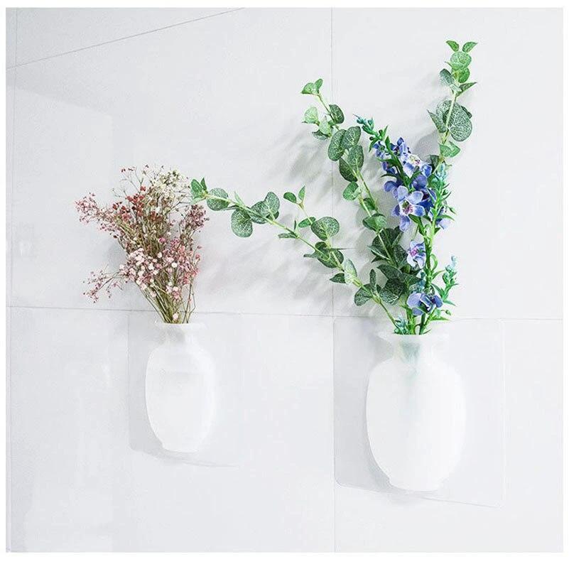 Silicone Sticky Wall Vase by Bowlift