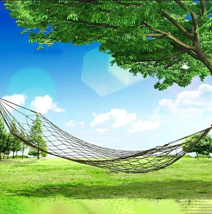 Portable Nylon Net Hammock by Bowlift