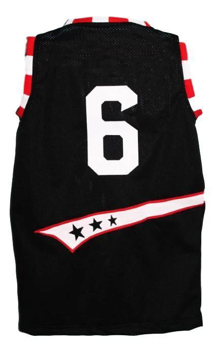 Rucker Park 1977 Jersey #6 Retro Basketball New Sewn Black by My store basketball