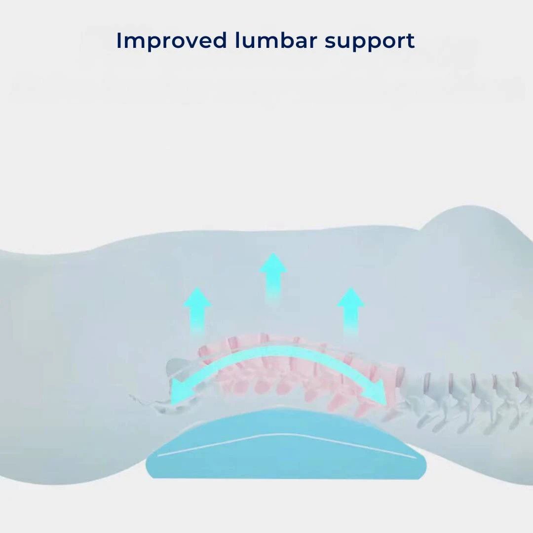 SleepAlign Lumbar Support Pillow for Sleeping | Relieves Back Pain - Improves Spinal Alignment - Comfortable Pillow for Back Pain Relief Bowlift by Bowlift
