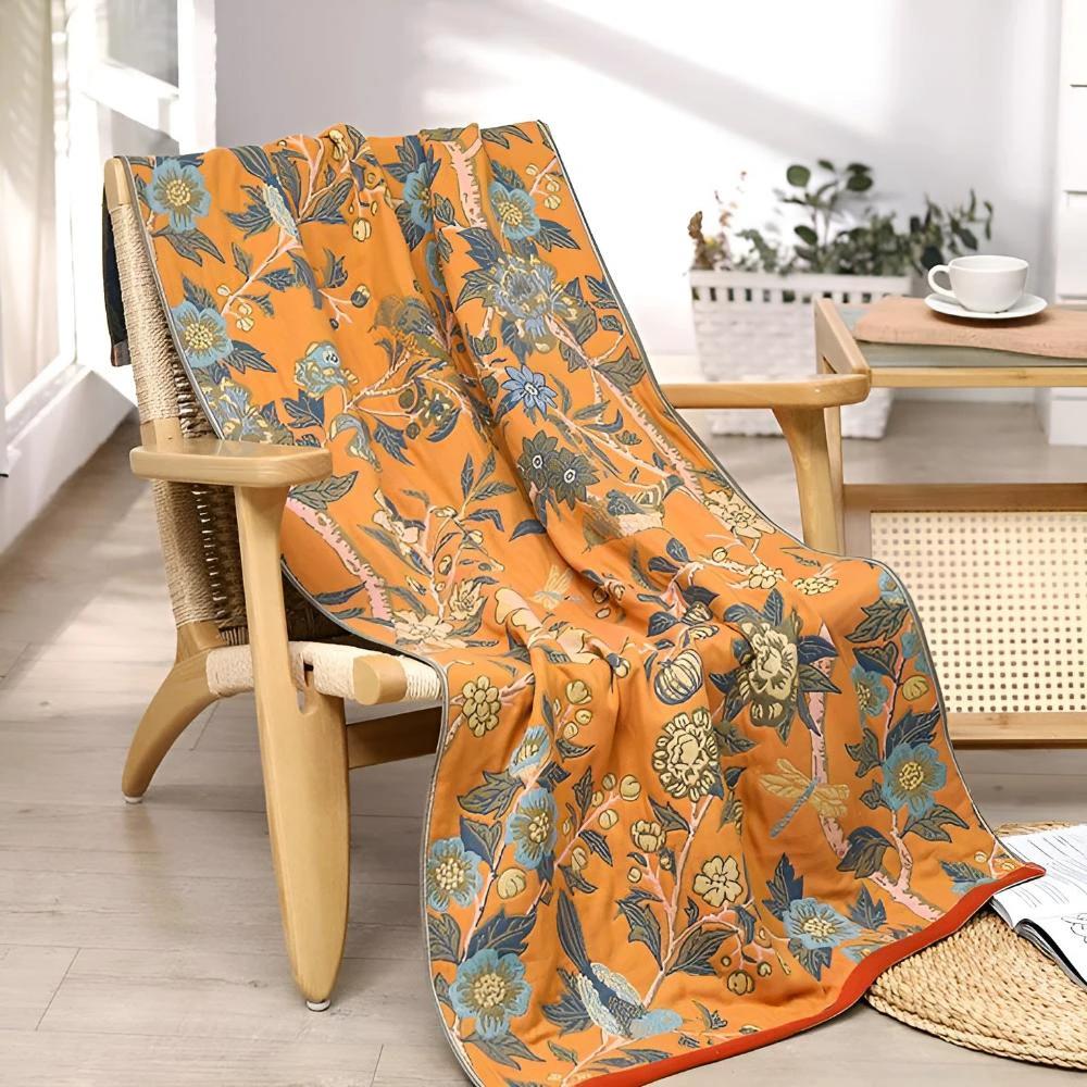 Hibiscus Reversible Bath Towel by Casa & Beyond