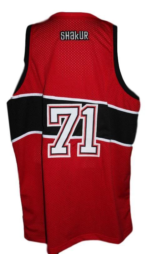 Tupac Shakur Jersey #71 Makaveli Hip Hop Custom Basketball Red by My store basketball