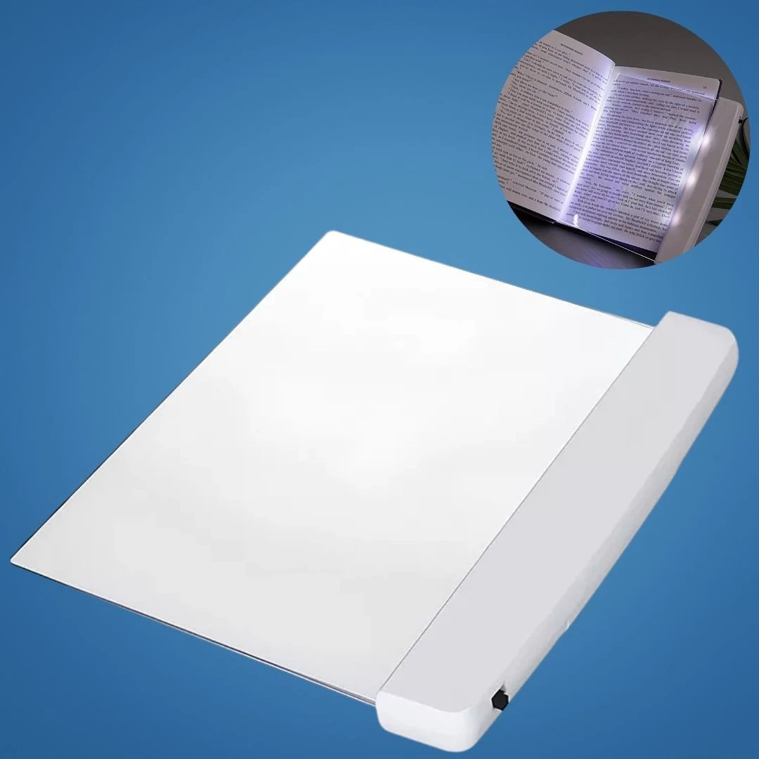 PageGlow | Flat LED Book Light – Glare‑Free Full‑Page Illumination – Slim Portable Design – Eye‑Care for Travellers & Bedtime Readers Bowlift by Bowlift