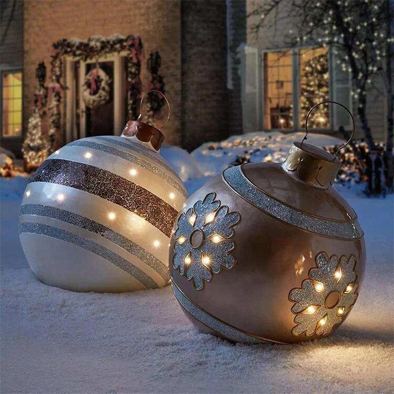 Inflatable Christmas decoration ball for outdoor use by Bowlift
