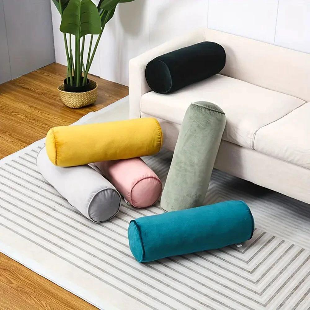 Plush Velvet Bolster Cushion by Casa & Beyond