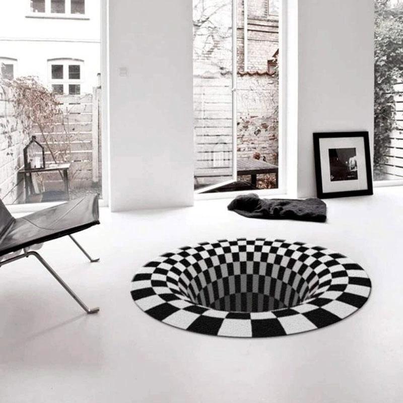 Rug with optical illusion by Bowlift