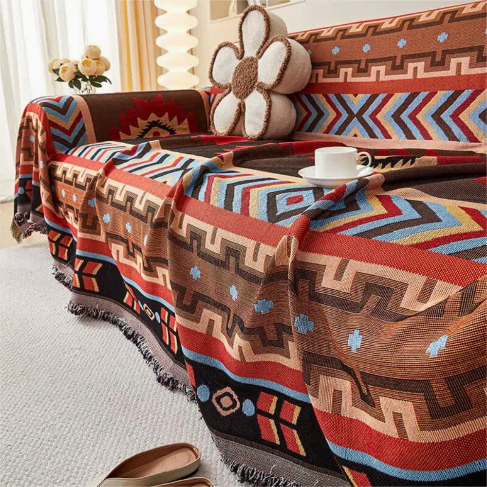 Boho Geometric Beauty Sofa Cover by Casa & Beyond