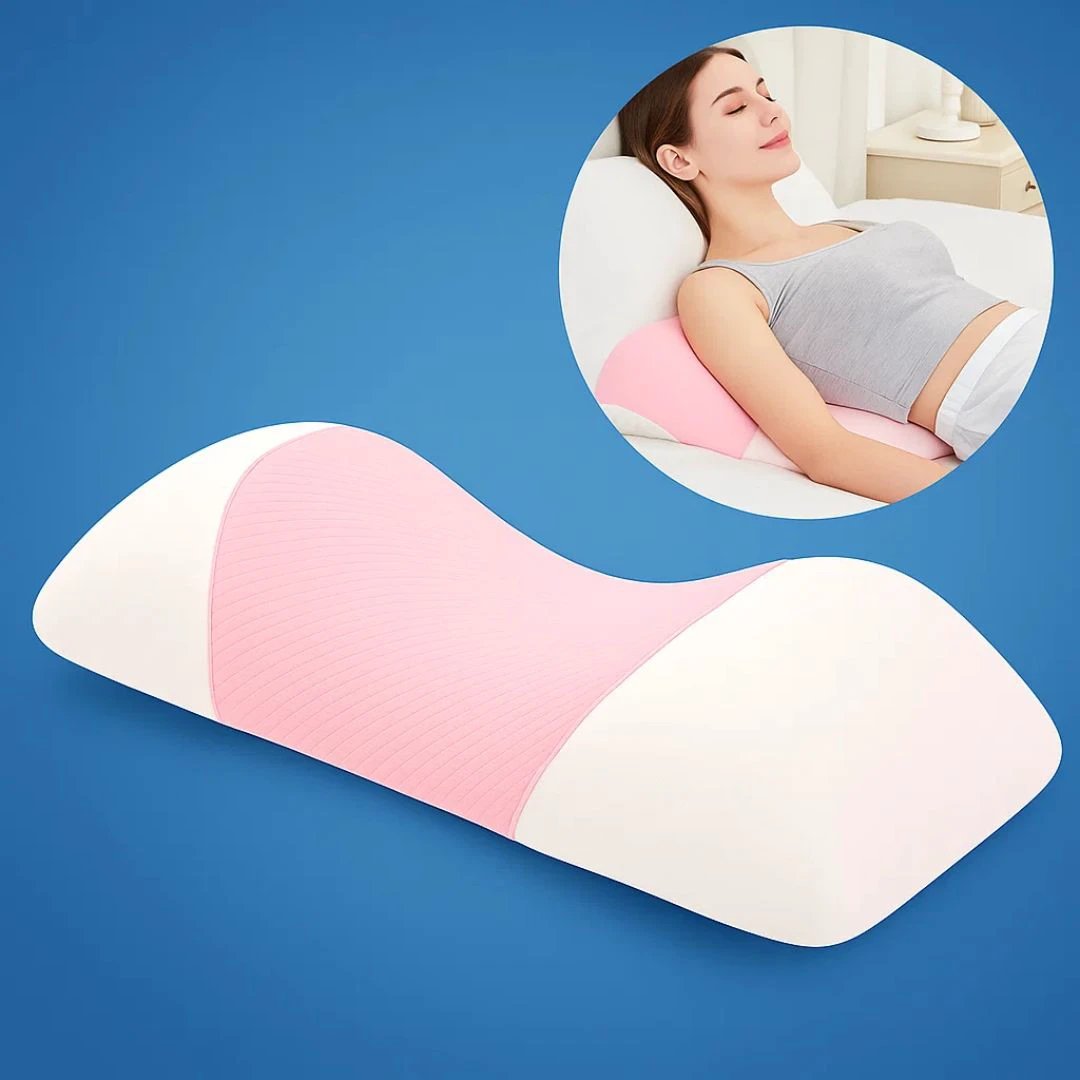 SpineEase | Lumbar Support Memory Foam Pillow – Back Pain Relief – Breathable Cover – Ergonomic Sleep Aid Bowlift by Bowlift