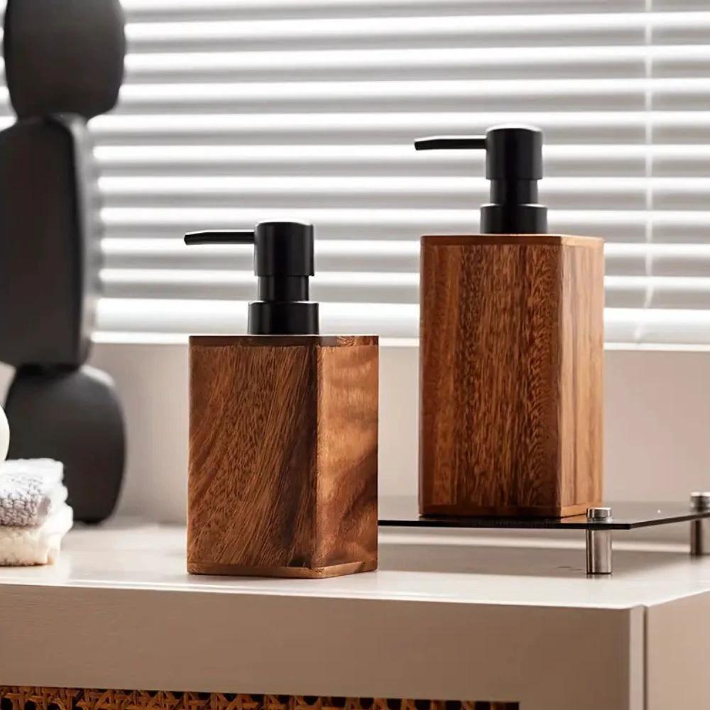 Walnut Aura Lotion & Soap Dispenser by Casa & Beyond