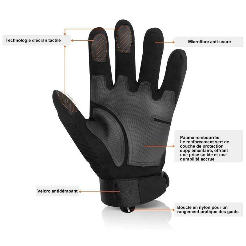 Military tactical gloves with full fingers by Bowlift