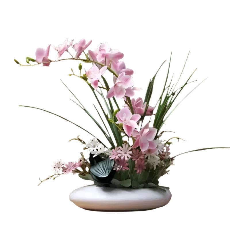 Lifelike flower arrangement in a modern vase Bowlift by Bowlift