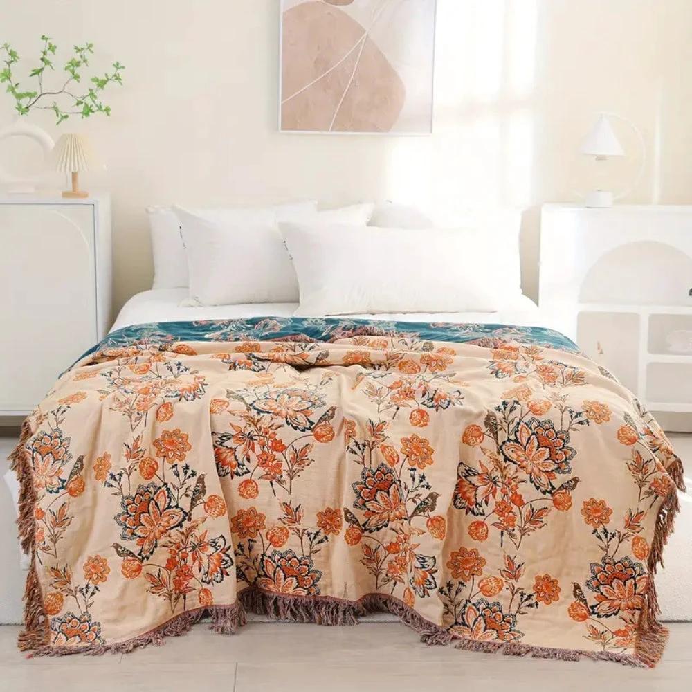 Rustic Cozy Boho Throw Blanket by Casa & Beyond