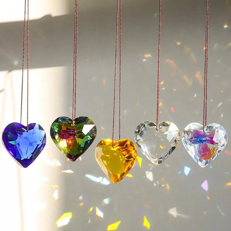 GlimmerHeart Elegant Heart-Shaped Sun Catcher – Enchanting Light Effects for Your Home Bowlift by Bowlift