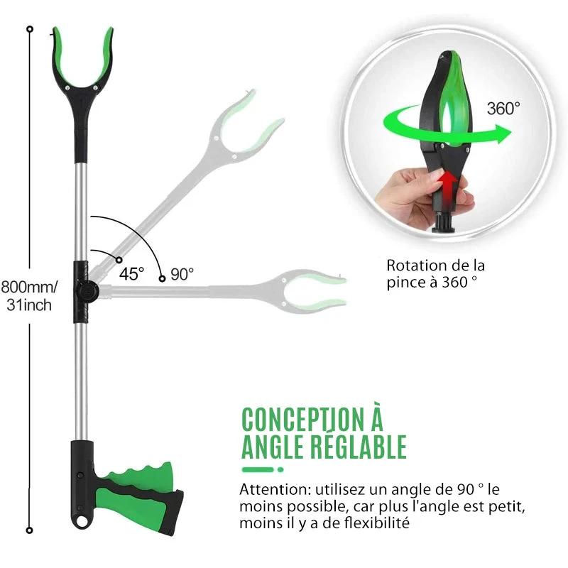 Gripping tool with adjustable angle arm by Bowlift