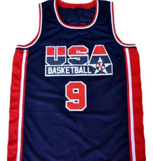 Michael Jordan Jersey #9 Team USA Basketball Navy Blue by My store basketball