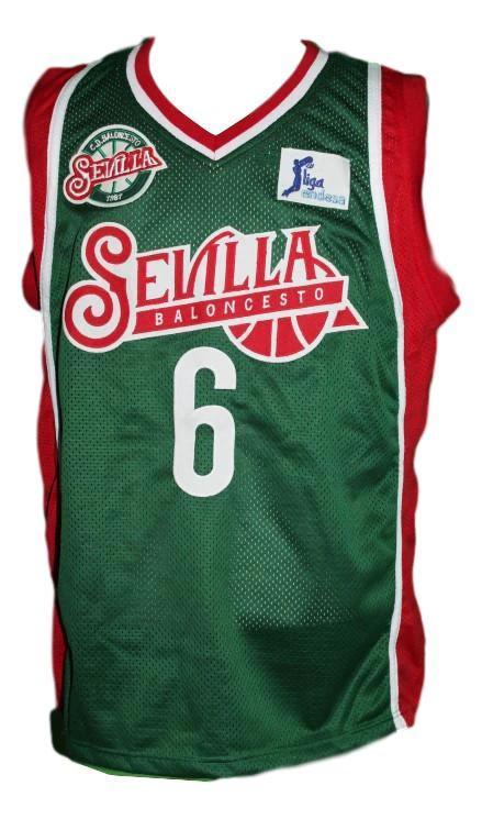 Kristaps Porzingis Jersey #6 Sevilla Baloncesto Basketball New Green by My store basketball