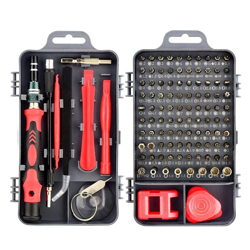 Multifunctional screwdriver set extra hard 115 in 1 by Bowlift