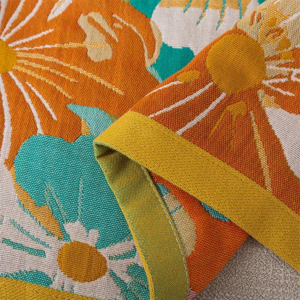 Tropical Bloom Cotton Gauze Bath Towel by Casa & Beyond