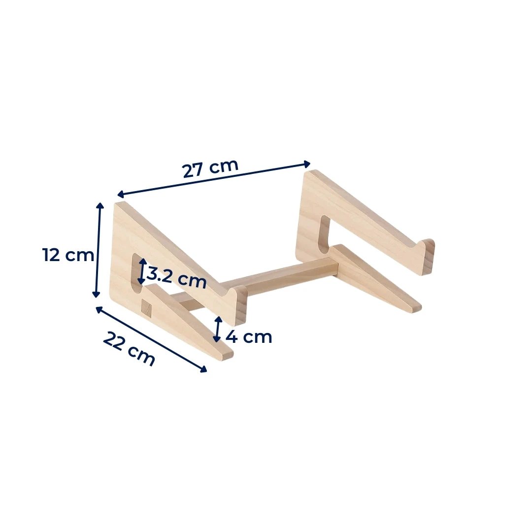 Ergonomic Neck Support – Ventilated Natural Wood – Prevents Overheating – Ideal for Home & Office Use Bowlift by Bowlift