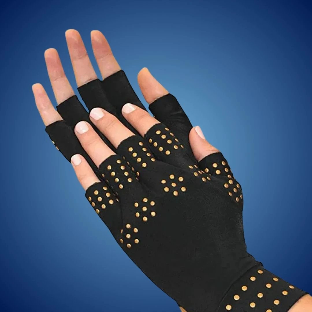 ThermaFlex Fingerless Arthritis Gloves | Magnetic Compression Gloves for Arthritis Pain Relief - Improved Circulation - Reduced Swelling Bowlift by Bowlift